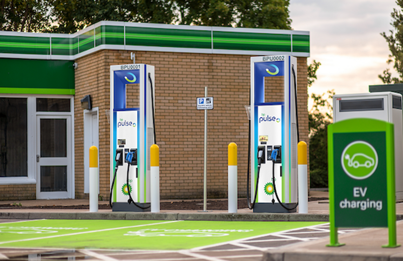 bp pulse electric car rapid charger hub
